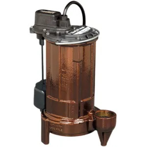 Liberty 280-3 Liberty Pumps 1/2 HP Submersible Sump/Effluent Pump, 115 Volts, Manual Switch, 35' Cord Length, Uni-Body - 280-3