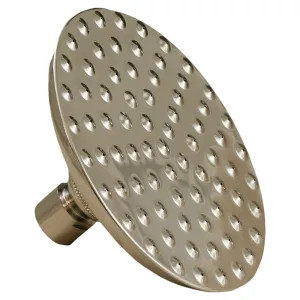 Jones Stephens S01088 Jones Stephens 5in Round Rain Style Shower Head with Dimples, 1/2in Swivel Connection, 2.5 GPM, Chrome - S01088