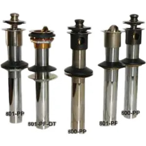 Watco 800-PP-BRS-NP Watco 800-PP-BRS-NP Tubular Brass Push Pull Polished Nickel Lavatory Drain