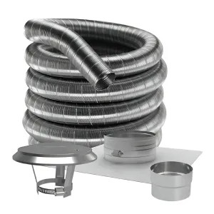 M&G DuraVent 4DF316-25VCK DuraVent 4DF316-25VCK DuraFlex 4-Inch 316 Top Plate/Cap Kit