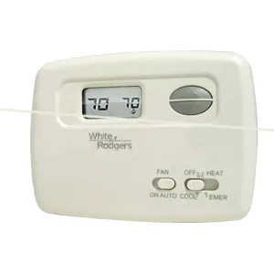 White-Rodgers 1F79-111 White-Rodgers 70 Series Large LCD with Improved Contrast Heat Pump Thermostat for Two-Stage Heat and One-Stage Cool Systems - 1F79-111
