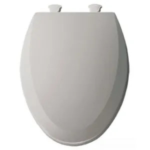 Bemis 1500EC-162 Bemis Elongated Toilet Seat with Cover, Closed Front - Silver (1500EC-162)