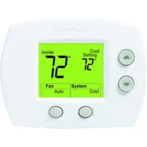 Honeywell TH5110D1022 Honeywell 24V, 750mV, Low Voltage, Battery, Hardwired, Non-Programmable Digital Heating and Cooling Thermostat - TH5110D1022 