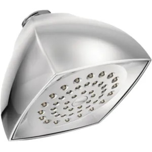 Moen 6325EP Moen Moenflo 4-1/16” Single-Spray Function Shower Head, Square, Fixed-Mount, 1.75 GPM, Eco-Performance, Chrome - 6325EP
