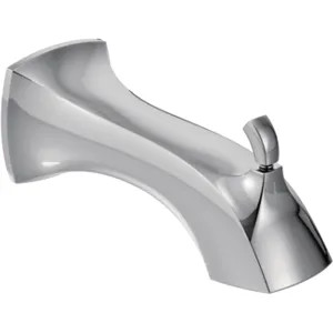 Moen 161955 Moen Voss 7-3/4-inch Wall Mounted Chrome Diverter Tub Spout, 1/2-inch Connection Size, Slip Fit - 161955