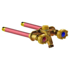 Woodford 22PX3-4-MH Woodford 22 Series 4in Rough-In Freezeless Hot and Cold Wall Faucet, Horizontal, 3/4in PEX Tube Inlet, Metal Handle - 22PX3-4-MH