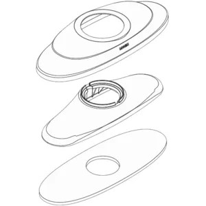 Moen 116622 Moen 116622 Part Eschutcheon, Lavatory Single Handle Single Mount Lever Plastic
