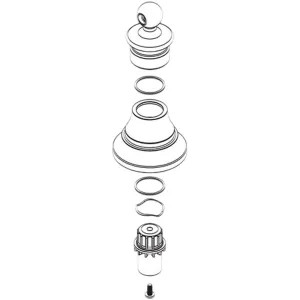 Moen 116629 Moen Waterhill Chrome Hot And Cold Handle Hub Kit - 116629