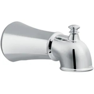 Moen 125753 Moen Wall Mounted Chrome Tub Spout with Pull-Up Diverter, 1/2-inch Connection Size - 125753