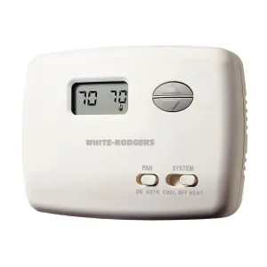 Lennox 91X18 White-Rodgers 70 Series Single Stage Non-Programmable Thermostat with Lighted Display, White- 1F78-144