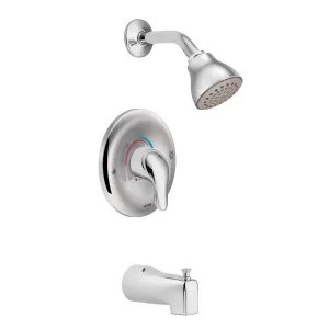 Moen TL183 Moen Chateau Posi-Temp Tub/Shower Faucet, 2.5 GPM, 1-Function, Single Lever Handle, M-PACT, Bulk Version, Chrome - TL183
