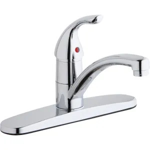 Elkay LK1000CR Elkay Everyday Three Hole Deck Mount Kitchen Faucet with Lever Handle and Escutcheon Chrome - LK1000CR