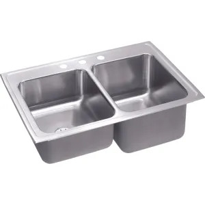 Elkay STLR3322RPD3 Elkay STLR3322RPD3 Gourmet Perfect Drain Double Bowl Sink