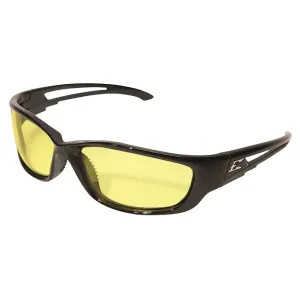 Edge Eyewear  EDGE SK-XL112 KAZBEK XL SAFETY SUNGLASSES - BLACK FRAME YELLOW LENS