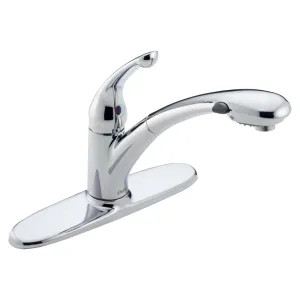 Delta 470-DST Delta Signature Single Handle Pull-Out Kitchen Faucet, Chrome - 470-DST