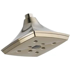 Brizo 87385-BN Brizo Charlotte Raincan Single-Function Shower Head with H2Okinetic, Self-Cleaning Spray Holes, 1.75 GPM, Brilliance Brushed Nickel - 87385-BN