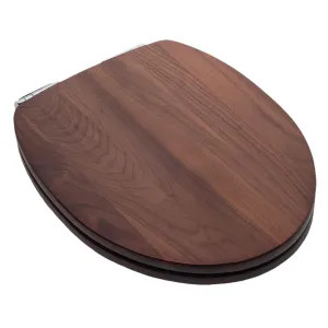 Jones Stephens C2B1RS19CH Jones Stephens C2B1RS19CH Black Walnut - Ez Close Round Wood Toilet Seat