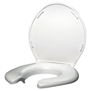 Jones Stephens 24452633W Jones Stephens 24452633W Open Front With Cover Big John Plastic Toilet Seat
