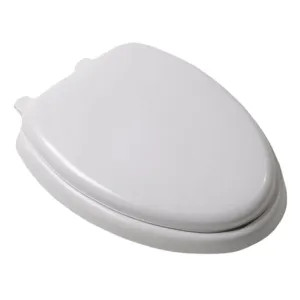 Jones Stephens C3B5E200 Jones Stephens C3B5E200 White Elongated Padded Wood Toilet Seat