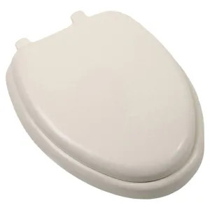 Jones Stephens C3B5E201 Jones Stephens C3B5E201 Bone Elongated Padded Wood Toilet Seat