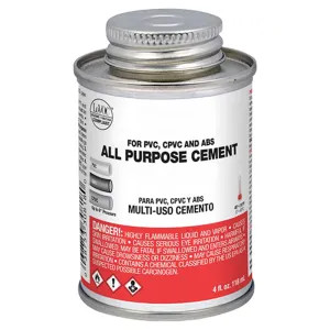 Mars 73161 Mars 73161 All Purpose Cement (ABS, PVC, CPVC), 4 oz, Clear