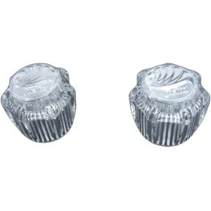 Delta H21 Delta H21 Clear Knob Handle Set, 2 Pack, Chrome