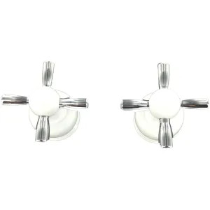 Delta H26WC Delta H26WC Small Chrome/White Cross Handles