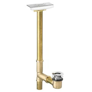 American Standard 1599.205.002 American Standard Evolution Deep Soak Max Bathtub Drain, 3in Top-Mount Overflow, Solid Brass, Polished Chrome - 1599.205.002