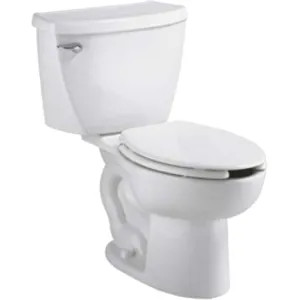 American Standard 2462.016.020 American Standard Cadet Two-Piece Pressure-Assisted Toilet, Less Seat, Elongated, 1.6 GPF, White - 2462.016.020
