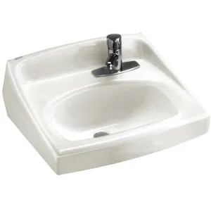 American Standard 0356.066.020 American Standard Lucerne White Lavatory Sink, Wall-Mount - 0356.066.020