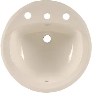 American Standard 0490.011.222 American Standard Rondalyn Countertop Bathroom Sink, 3-Hole, 8in Centers, Linen - 0490.011.222