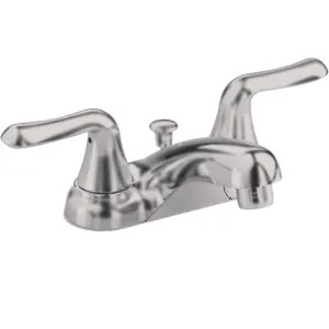 American Standard 2275.500.295 American Standard Colony Soft Two Lever Handles Satin Nickel Centerset Lavatory Faucet with 50/50 Pop-Up Drain, 1.2 GPM - 2275.500.295