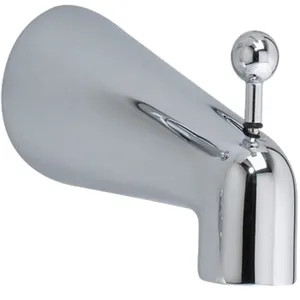 American Standard 8888.022.002 American Standard Deluxe Polished Chrome Diverter Tub Spout, 5in Spout Reach, Wall-Mount Installation, Brass Construction, 1/2in IPS Connection - 8888.022.002