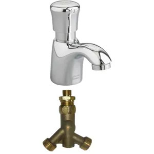 American Standard 1340M.109.002 American Standard 1340.M109.002 Pillar Tap Metering Faucet w/Mixing Valve-Chrome