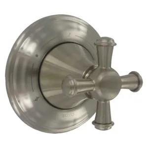 Toto TS220X#BN TOTO Vivian 3-Way Diverter Valve Trim w/ Off, Cross Handle, Brushed Nickel - TS220X#BN
