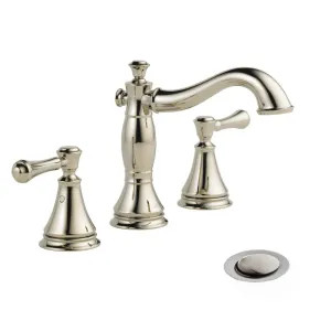 Delta 3597LF-PNMPU Delta Cassidy Hook Spout Polished Nickel Lavatory Faucet for 6