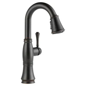 Delta 9997-RB-DST Delta Cassidy Single-Handle Pull-Down Venetian Bronze Bar/Prep Faucet, 1.8 GPM, Lever Handle, Diamond Seal Technology, Touch-Clean, MagnaTite - 9997-RB-DST