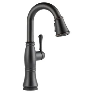 Delta 9997T-RB-DST Delta Cassidy Touch2O Single-Handle Pull-Down Venetian Bronze Bar/Prep Faucet, 1.8 GPM, Lever Handle, Diamond Seal Technology, Touch-Clean, MagnaTite - 9997T-RB-DST