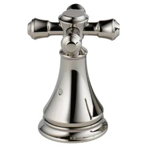 Delta H695PN Delta Cassidy 3-31/32in Polished Nickel Metal Cross Handle Set for T2797-LHP and T4797-LHP Roman Tub Trim, ADA-Compliant - H695PN