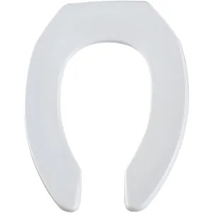 Bemis 1955CT-000 Bemis 1955CT-000 White Open Front Elongated Plastic Toilet Seat