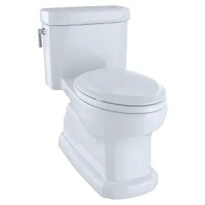 Toto MS974224CEFG#01 Toto Eco Guinevere Elongated 1.28 GPF Universal Height Skirted Toilet with CEFIONTECT, ADA, Cotton White - MS974224CEFG#01