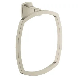 Grohe 40630EN0  GROHE 40630EN0 Brushed Nickel Grandera 8-Inch Towel Ring