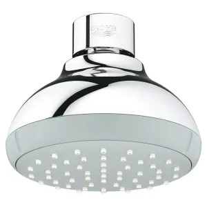 Grohe 26079000 Grohe Tempesta 100 Round 2-Spray Shower Head with 4in Spray Face, SpeedClean, 1.75 GPM, StarLight Chrome - 26079000