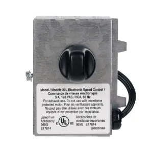 Broan 80L Broan-NuTone Variable Speed Control, 120 Volts, 3.0 Amps - 80L