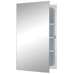 Jensen 1438 Jensen Focus White 14in Width x 23-1/2in Height Recess Mount Medicine Cabinet - 1438