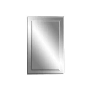 Jensen 1450BC Jensen 16in x 26in White Medicine Cabinet with Frameless Bevelled Mirror Door - 1450BC