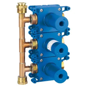 Grohe 35032000 Grohe 35032000 GrohTherm F Triple Volume Control Rough-In Valve, 1/2