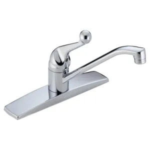 Delta 100LF-WF Delta Classic Single Handle Kitchen Faucet w/ Escutcheon, Chrome - 100LF-WF