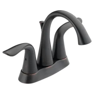 Delta 2538-RBTP-DST Delta Lahara Two-Handle Centerset Bathroom Faucet with Drain, DIAMOND Seal, Tract-Pack, Lever Handles, 1.2 GPM, Venetian Bronze - 2538-RBTP-DST