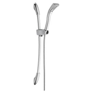 Delta 51205 Delta 2 GPM 24in Slide Bar Hand Shower with H2Okinetic Technology, Dual Check Valves, WaterSense Certified, Chrome - 51205